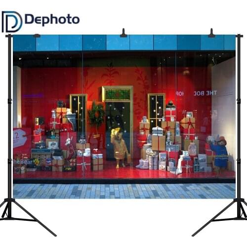 Dephoto Christmas shop Photography Background Store toy Party kid Backdrop photocall photoshoot prop newborn photobooth