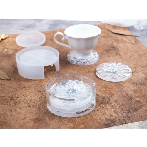 DIY Crystal Epoxy Resin Mold Coaster Round Coaster Box Storage Box Mirror Silicone Mold For Resin