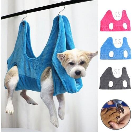 Hammock Elastic One Piece Design Fabric Soft Breathable Cat Dog Pet Grooming Hanging Bed for Bathing