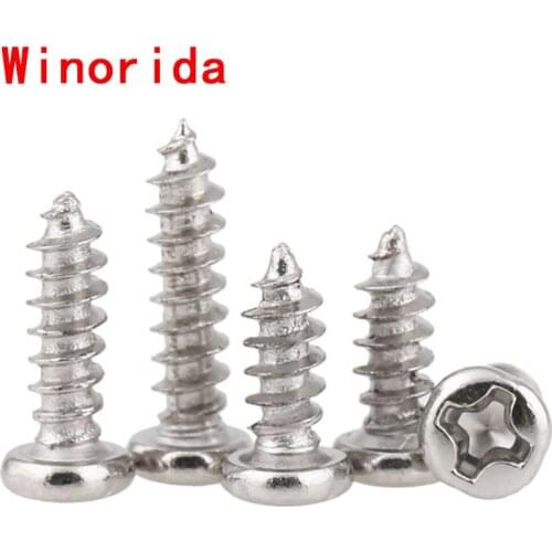 GuHua Cross Pan Head Self Tapping Mini Screws Hardened PA Philips Round Head Tapping Electronic Small Screw M1M1.2M1.7 1000pcs