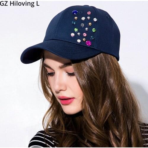 GZHilovingL Spring Summer Casual Cotton Rhinestone Gorras Snapback Baseball Cap For Women Adjustable Snapback Hat Casquette 2018