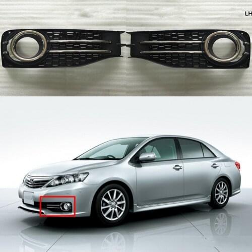 JanDeNing 2pcs Black Car Front Fog Light lamp Bezel Covers Refit For Toyota ALLION ZRT260 NZT260 2010-2017