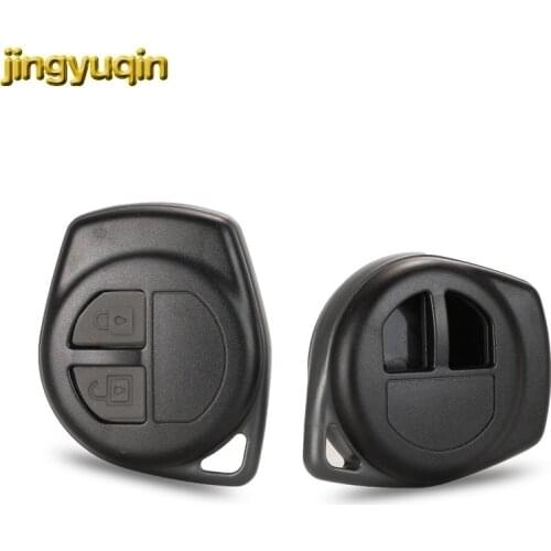 Jingyuqin Remote Car Key Shell with Button Pad For Suzuki Igins Alto SX4 Vauxhall Agila 2005-2010 Replacement Fob 2 Buttons