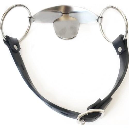 Stainless steel Gag BDSM Bondage Restraints Open Mouth Breathable Harness Adjustable Strap adult erotic Sex Toys for Women