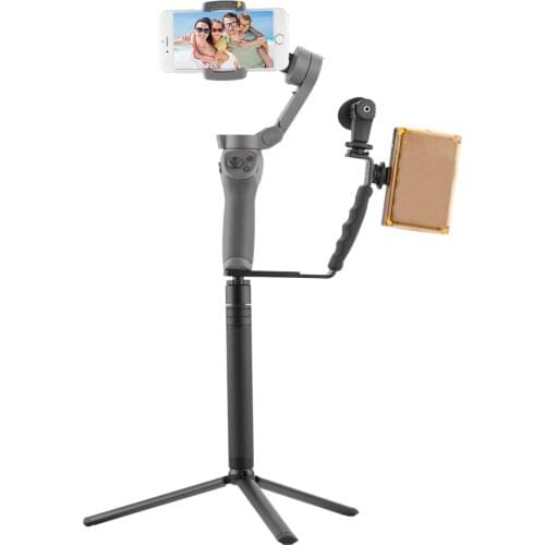 L Shaped Handle Bracket Mount Holder for DJI OM 4 Osmo Mobile 3 Tripod Extension Rod Handheld Gimbal Stabilizer Accessories