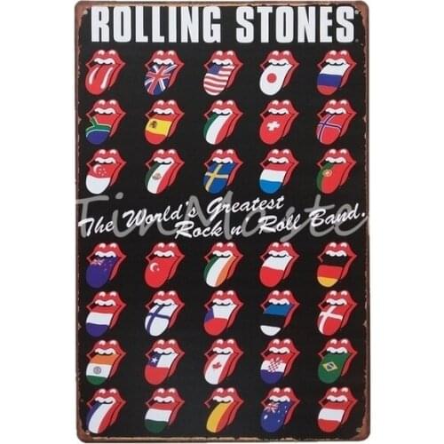 Rock n Roll Band Closed Door Metal Sign Vintage Coffee Wall Hanging Art Poster Cafe Irish Pub Cafeteria Home Decor Tin Signs