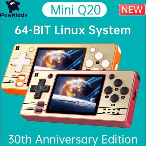 POWKIDDY Q20 MINI Open Source Retro Handheld Game Console 2.4 Inch Fully Fit IPS Screen PS1 New Game Players Childrens gifts