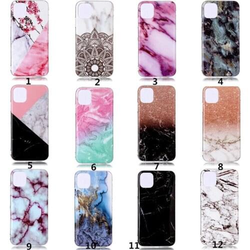 50pcs/lot Marble Patterns Soft Silicone TPU Protector Phone Case For iPhone 11 Pro Max XR XS Max X 7 8 6 6S Plus SE2 SE 2
