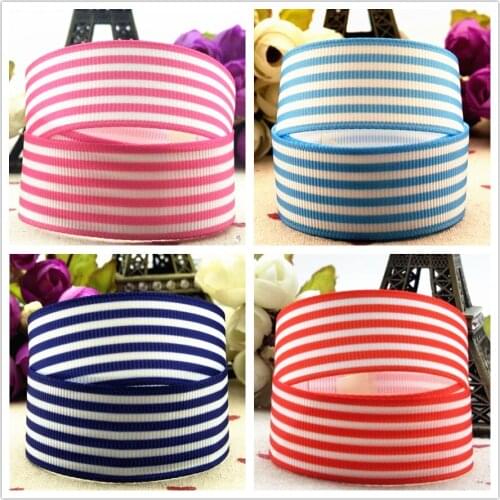 New 1‘25mm stripe cartoon ribbon 10 yard DIY hand material shoulder strap gift wrap with bow. Grosgrain ribbons belt