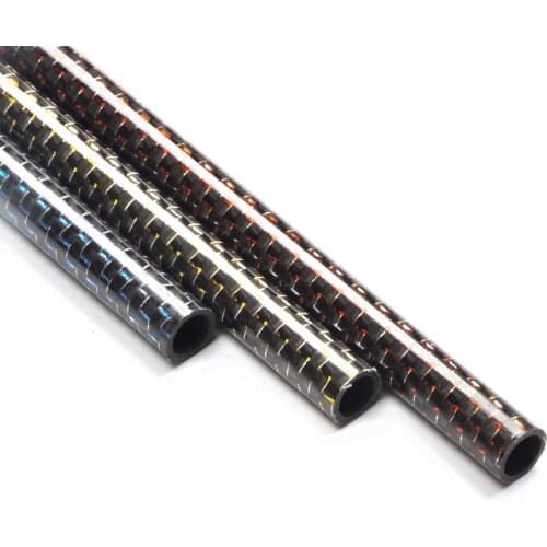 New Design Multicolor Carbon Fiber Tube Length 500mm Diameter 8mm-32mm Glossy Tubes