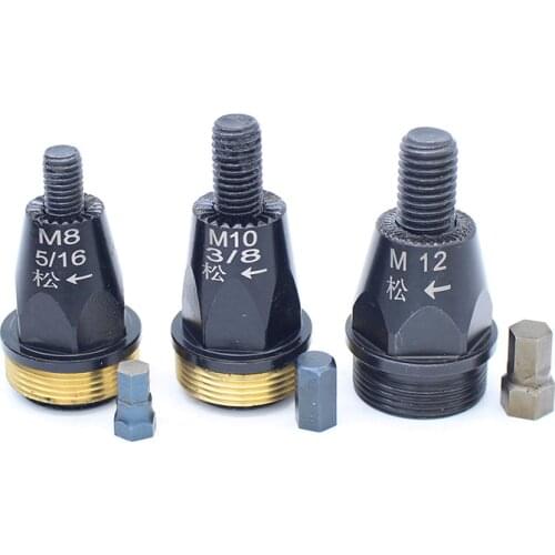 Pneumatic Riveter Parts Accessories of Air Rivet Mouth Rivet Collects External Thread 28.32mm M8 M10 M12 Price For 1pc