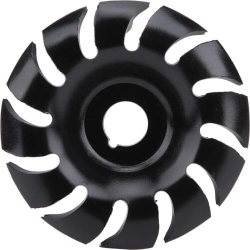 Wood Cutting Disc Black 12 Teeth 90x16mm Carving Cutter for Angle Grinder Woodworking Tools