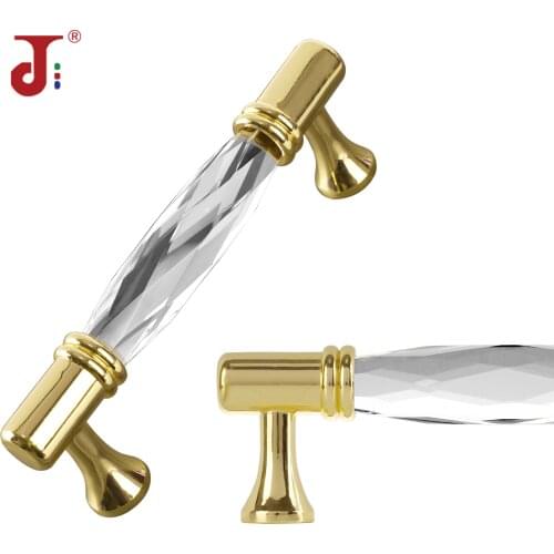 Crystal Hole to Hole Handles For Furniture Crystal Knobs Kitchen Cabinet Pulls Crystal Long Handles (3.78''/5.03'')