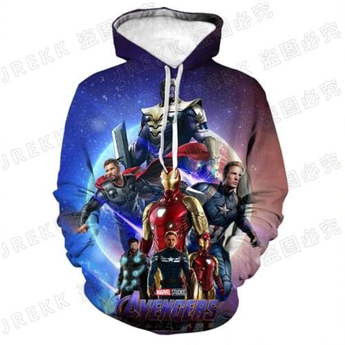 Marvel The Avengers Hoodies Men Women Children Iron Man Thor Captain America Hulk 3D Print Sweatshirts Pullovers Casual Tops