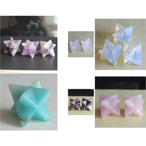 Mixed Gemstone Crystal Geometry Merkaba Star Chakra Reiki Healing