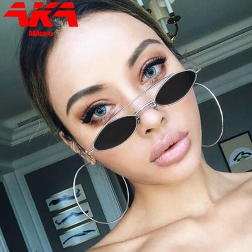 AKAgafas Mini Frame Mirror Sunglasses Women Brand Designer Eyeglasses Vintage Personality Shopping UV400 Oculos De Sol Feminino