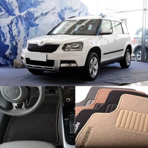 Superb Premium Auto Fabric Nylon Anti-slip Floor Mats Carpet For Skoda Yeti 2014-2020