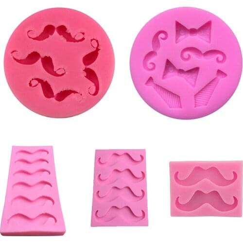 Mustache Shape Silicone Fondant Cake Decorating Tools DIY Chocolate Soap Mold Sugarcraft Candy Moulds Baking Accessories