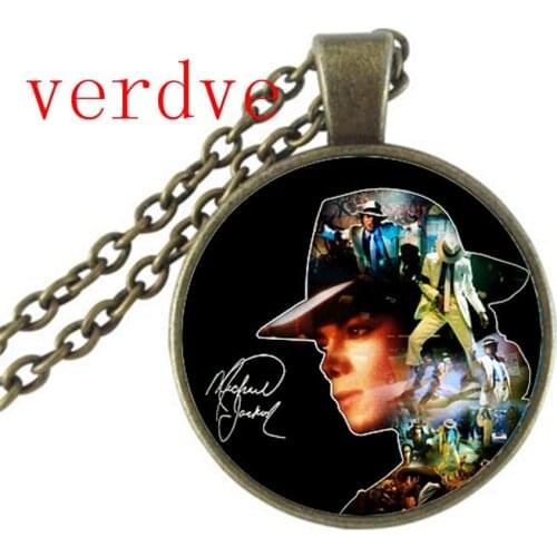 Michael Jackson Collar Colgante B & M 2018 Nueva Punk Cristal Collar de Michael Jackson Collares Largos Para Las Mujeres Primer