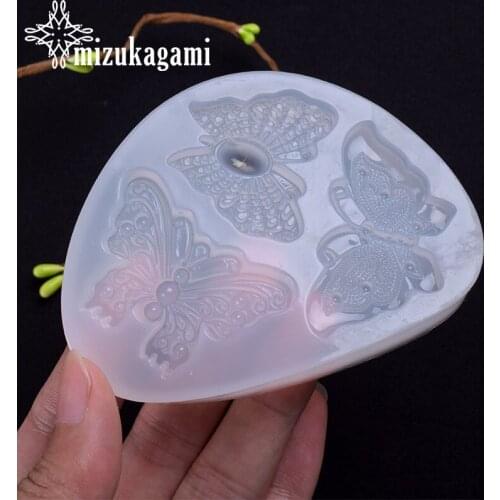 1pcs UV Resin Jewelry Liquid Silicone Mold 3D Butterfly Resin Charms Molds For DIY Intersperse Decorate Making Jewelry