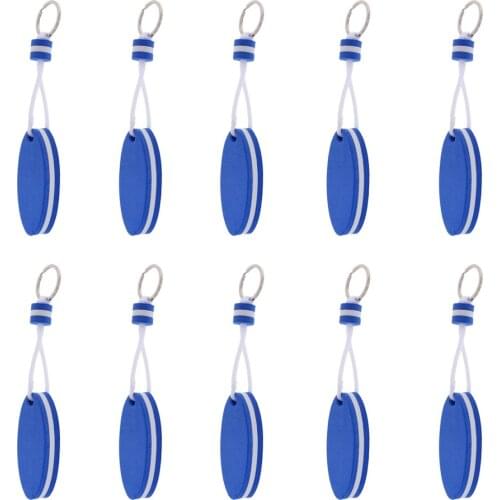 10 Pcs EVA Foam Buoyant Floating Charm Keychain Key Ring Sail Surfboard Sports Fan Key Chains Floating Key Ring