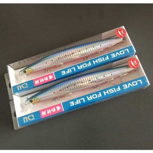 TSURINOYA 2pcs Ultra-long Casting Floating Minnow Fishing Lure DW110 STINGER 163mm 31g Sea Artificial Bait Seabass Wobblers