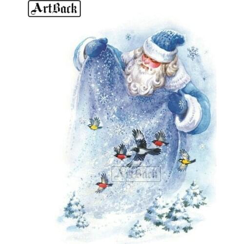 New Diamond Embroidery Snow Old Man Full Square Drill3D Diamond Painting Mosaic Home Decor Painting Artwork Christmas ARD455