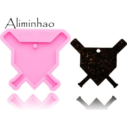 DY0117 Shiny Baseball Keychain silicone molds DIY epoxy resin mold for jewelry Decorative Craft Mould wholesale