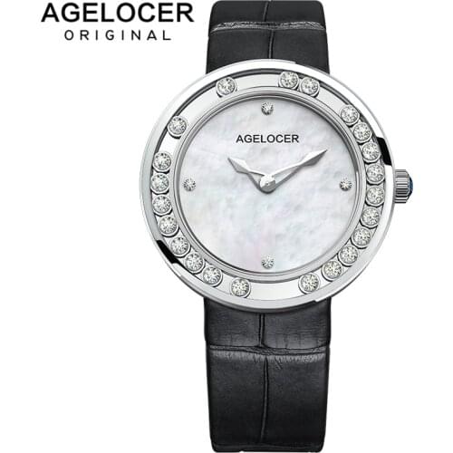 AGELOCER Swiss Women Watch Ladies Watches Top Brand Luxury Happy Diamond Design female Clock Fashion Womens Wristwatch for women