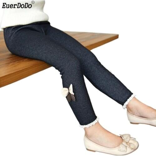 Childrens Warm Winter Jeans For Girls Fleece Pants Kids Pencil Pants Girl Age 2 3 4 5 6 7 8 9 10Y Girls Jeans For Teenagers