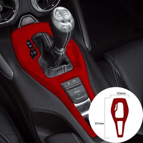 For Chevrolet Camaro 2016-2020 Alcantara Suede Wrapping Car Gear Panel Strip Cover Trim Sticker Internal Mouldings Accessories