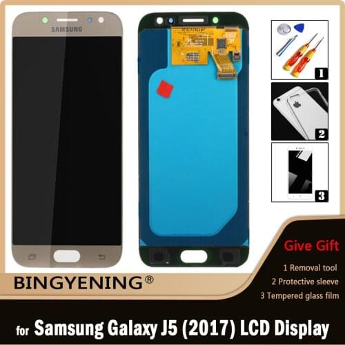 For Samsung Galaxy J5 2017 J530 J530F J530FM Full LCD Display Screen Touch Digitizer Assembly with Frame Replace