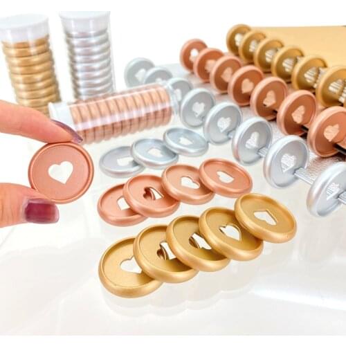 Fromthenon Planner Discs Binding Rings for Mushroom Hole Discbound Notebook New Matte Loose-leaf Button Heart Shape Ring Binder