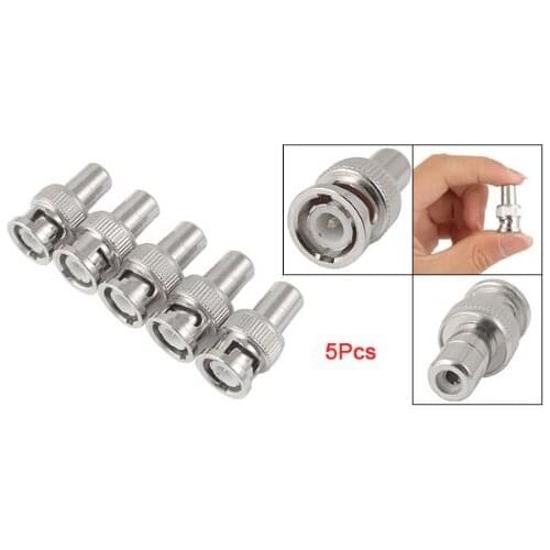 2015 Hot 5 Pcs BNC Male Plug to RCA Female RF Coaxial Connector for CCTV Video