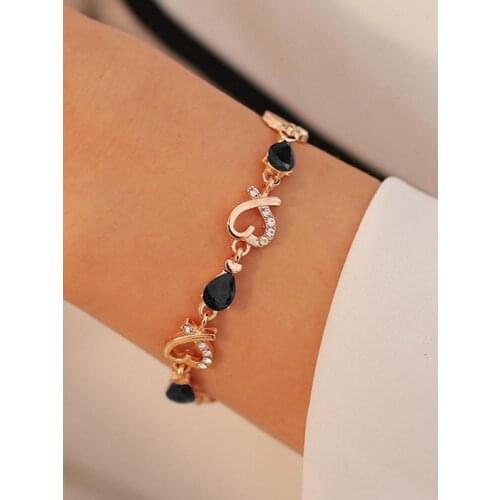 Hottest Womens Ladies Bracelet Heart-Shaped Design Adjustable Bracelet Jewelry Party Gifts Fashion Love Cute Sweet Bracelet