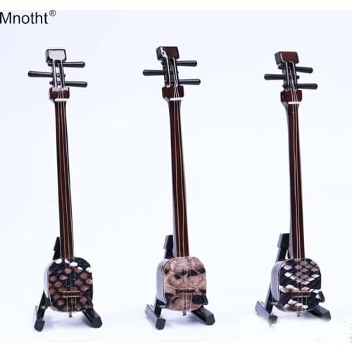 Mnotht 1/6 Sanxian Musical Instruments Model Puppet Prop Soldier Accessory 3 Style for 12in Action Figure Toys Collection Gift b