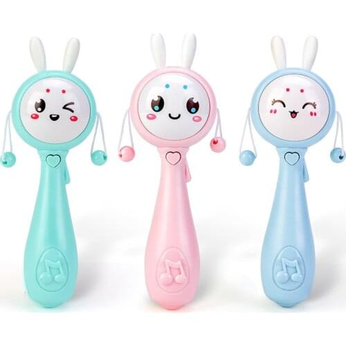 Musical Flashing Baby Mobile Rattles Teether Toy Hand Bells Newborn Infant Stroller Pacifier Weep Tear Educational Toys 0-12M