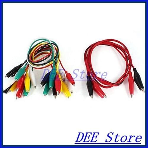 Clip Lead Test Set 11 Piece Alligator Clips Colors Wire Crimped Tester Repair