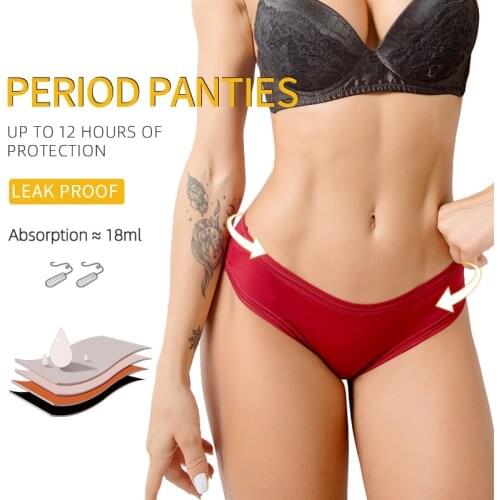 Period Panties Leakproof Underwear Low Rise Menstrual Underpants Breathable Lingerie New Fashion Briefs Dropshipping Recommend