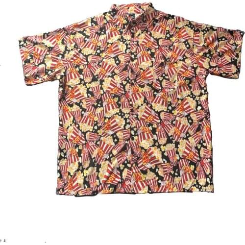 New Summer Style Women Short-Sleeved Shirt Street Polyester Harajuku Fun Printing Hip-Hop Loose Hawaiian Men Fashion Top 2623