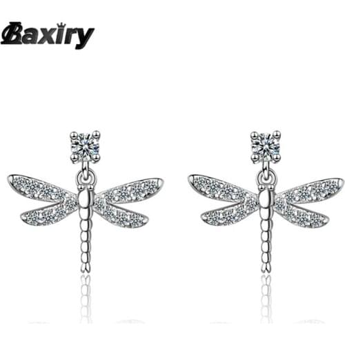 Fine Stud Butterfly Earrings 925 Sterling Silver Huggie Earring For Women 2021 Luxury Fashion Original Designer Wedding Jewelry