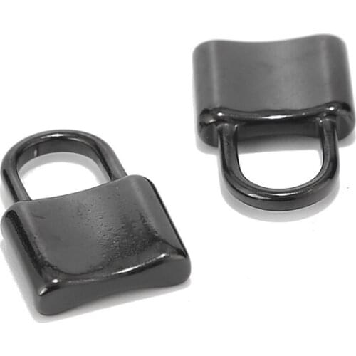 Black/gold/silver tone stainless steel Lock Spring Charm Pendant Connector Fashion jewelry