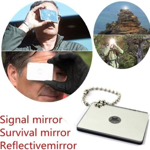 Portable Outdoor Emergency Floating Reflective Survival Signal Mirror Bushcraft