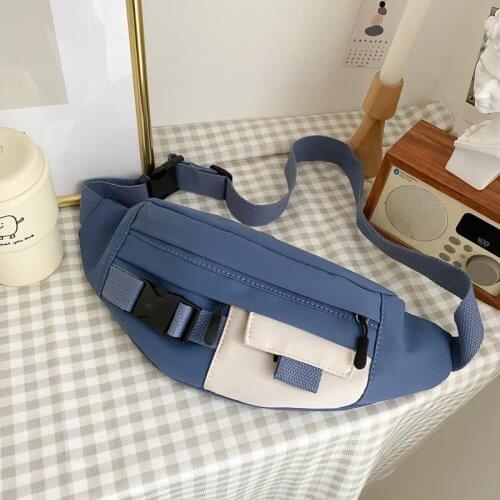 Waist Bags Casual Functional Money Phone Pouch Belt Bag Female Canvas Banana Bag Fanny Pack Harajuku Fashion