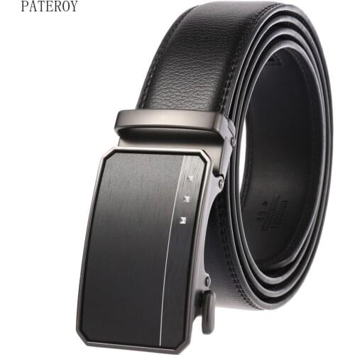 Top Quality Genuine Leather Belt for Men Automatic Buckle Fashion Luxury Designer Mens Belt Male 2021 New Cinturones Black Belt