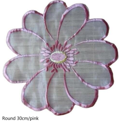 Luxury Lace Placemat Embroidery Table place Mat cloth Doily Cup tea dining Coffee glass Coaster mug Christmas drink Pad kitchen