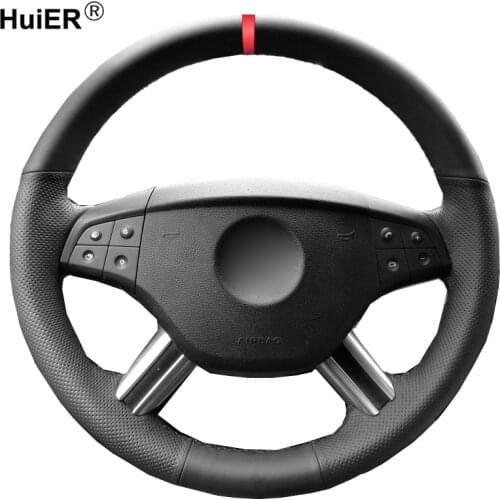 Hand Sewing Car Steering Wheel Cover For Mercedes Benz W164 ML350 ML500 05-06 X164 GL450 2006-09 R500 R63AMG R350 R320 2007-2010