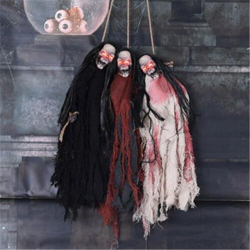 Halloween Supplies Bar Haunted House Party Props Sound Control Scene Decorated With Scary Glowing Skull Small Ghost YK91