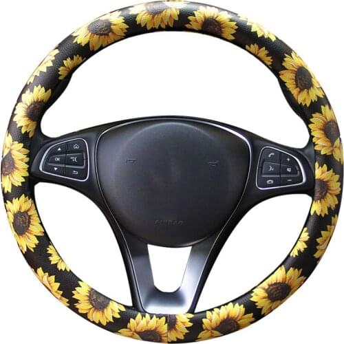 Universal Car Auto Steering Wheel Cover Wrap For 37-38CM/14.5"-15" M Size Braid on Steering-Wheel Hand Bar Covers Pretector