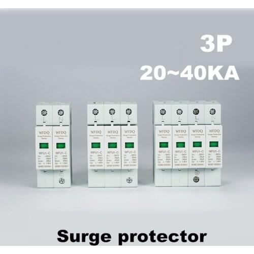 20KA~40KA 385V AC 3P SPD House Surge Protector Protective Low-voltage Arrested Device Lightning protection
